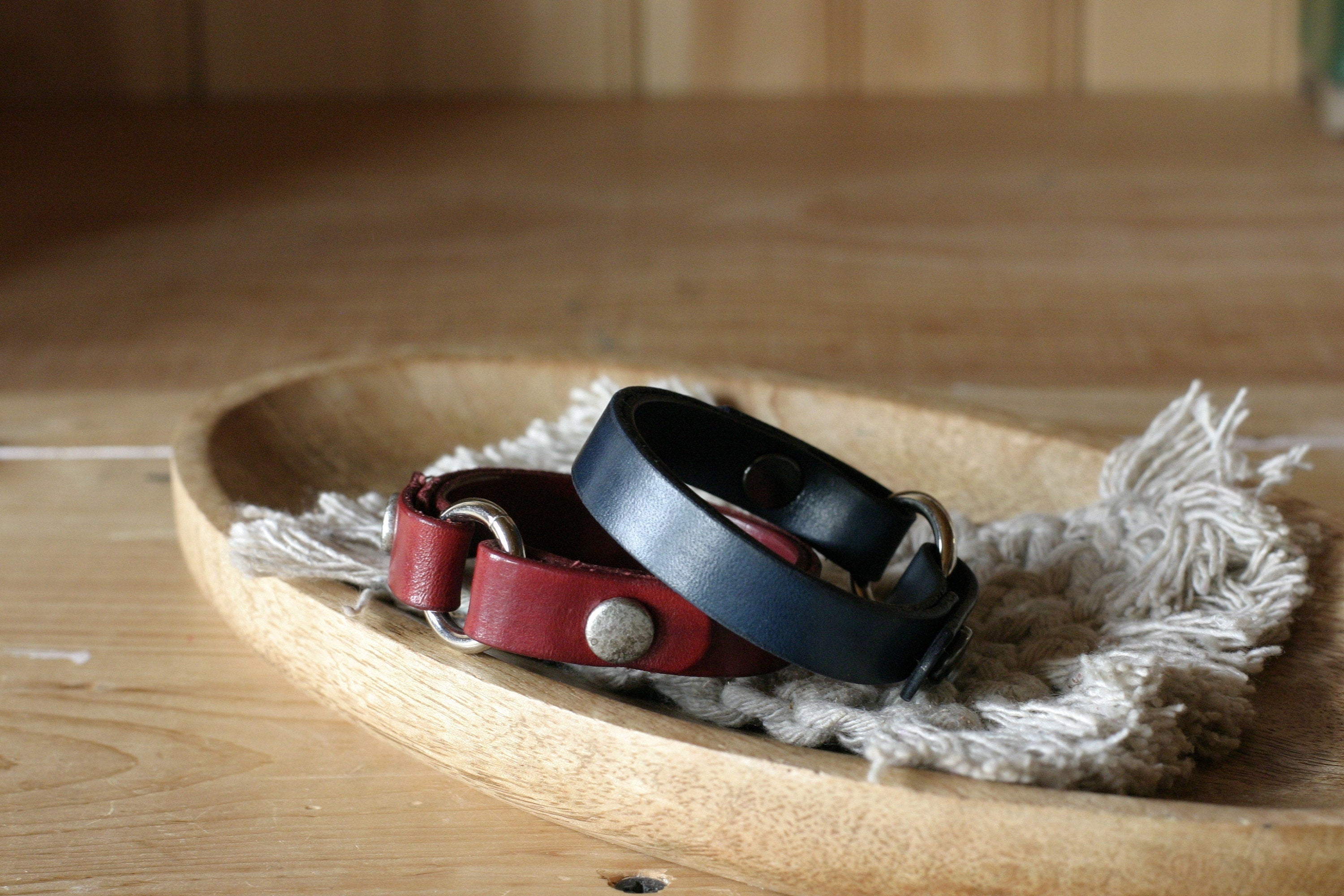 Braid Detail Wear the Ring Leather Bracelet